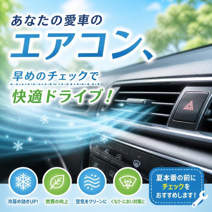 あなたの愛車のエアコン、早めのチェックで快適ドライブ！