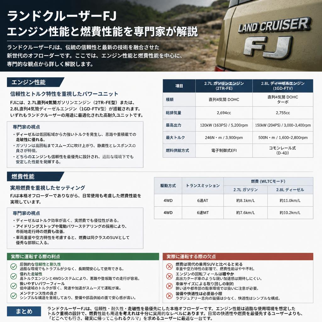エンジン性能と燃費性能の実態