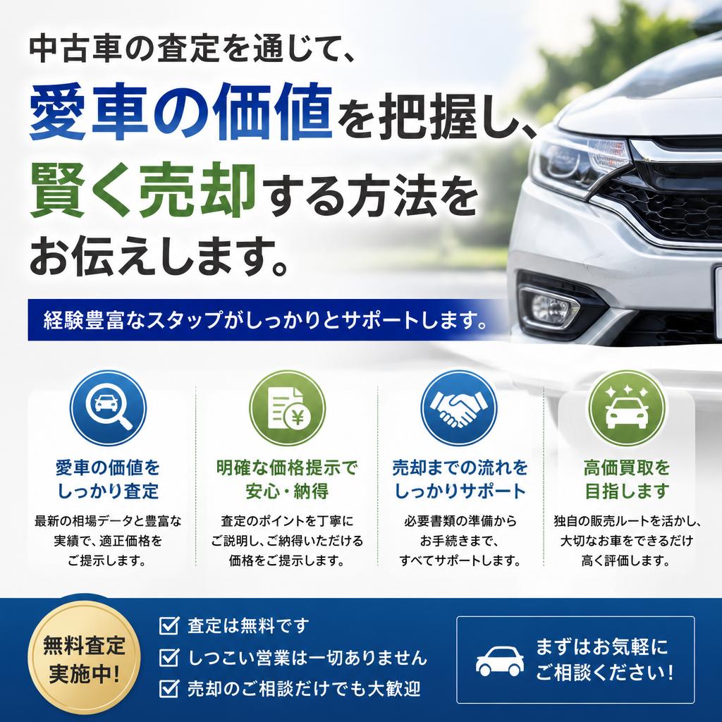 愛車の価値を最大化する車両査定
