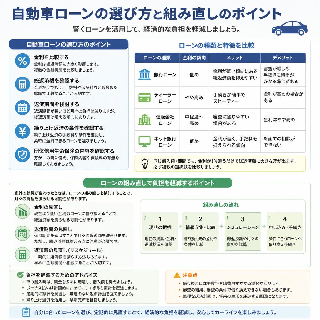 自動車ローンの見直しで経済的負担を軽減