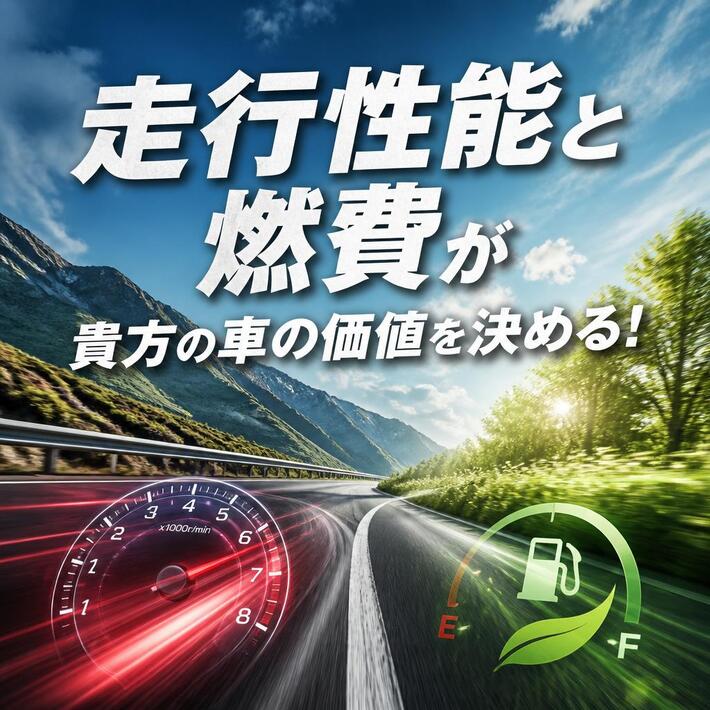 走行性能と燃費が貴方の車の価値を決める！