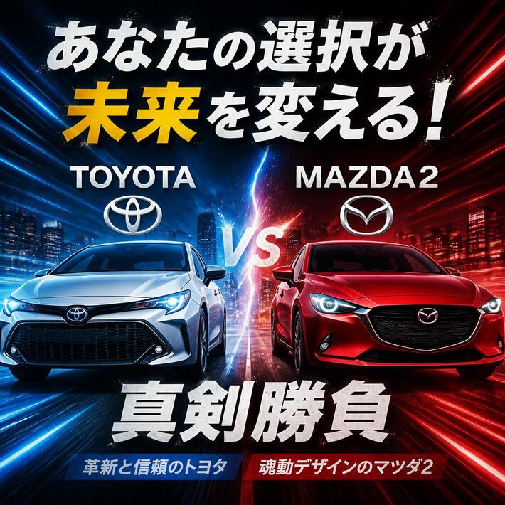 あなたの選択が未来を変える！トヨタとマツダ2の真剣勝負