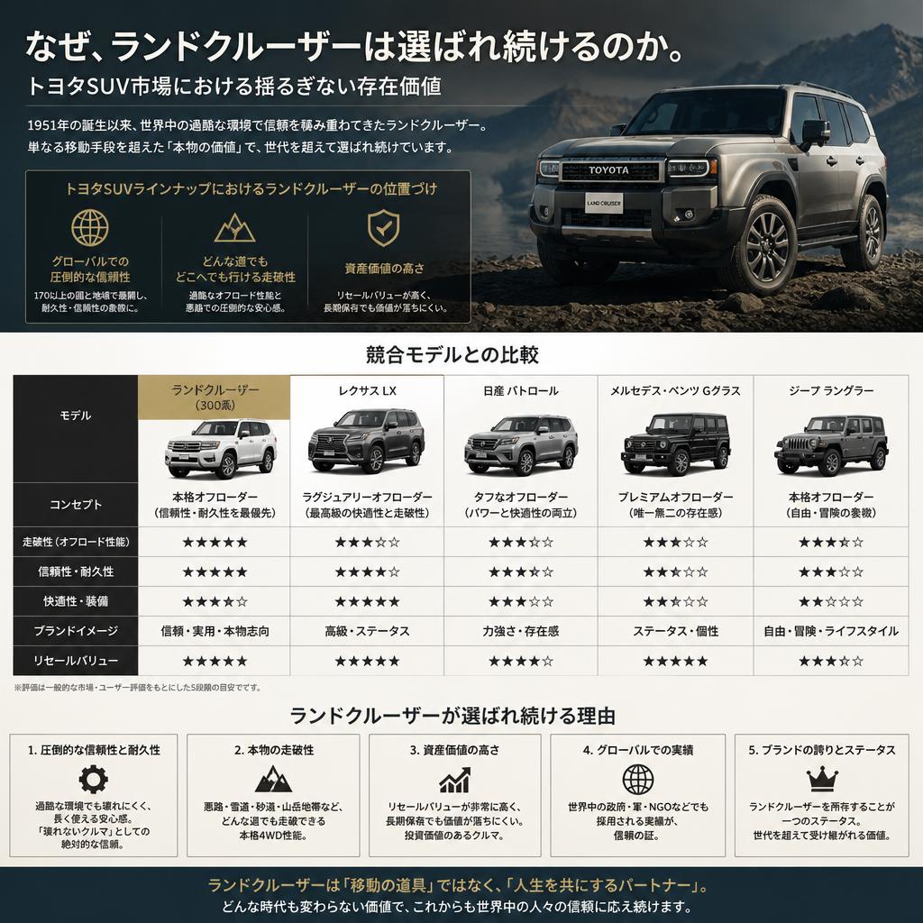トヨタ SUV の中での位置付け